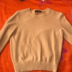 Beige knit cropped sweater American apparel